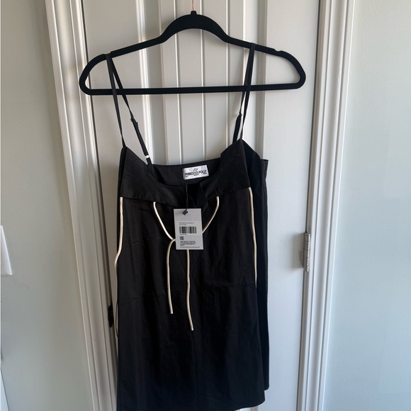 Princess Polly Black Mini Dress with Cream Bow - Picture 2 of 3